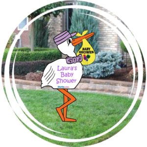 Baby Shower Stork Sign Personalized