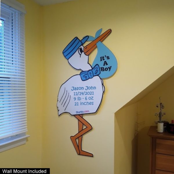Stork Sign Wall Mounted