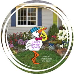 Gender Reveal Stork Sign Personalized