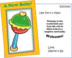 A New Baby! Welcome to the world little one Card