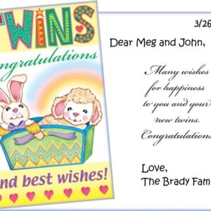 Twins Congratulations And best wishes!