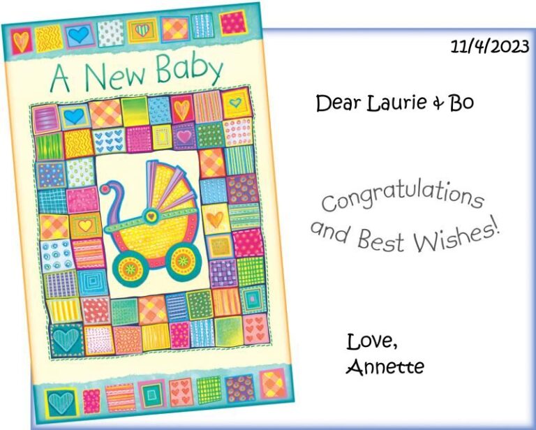 A New Baby – Congratulations and Best Wishes