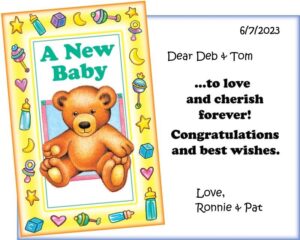 A New Baby to Love and Cherish Card