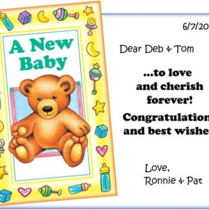 A New Baby to Love and Cherish Card