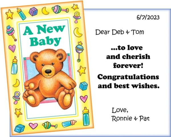 A New Baby to Love and Cherish Card