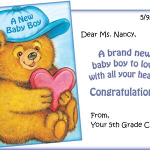 A brand new baby boy to love Card
