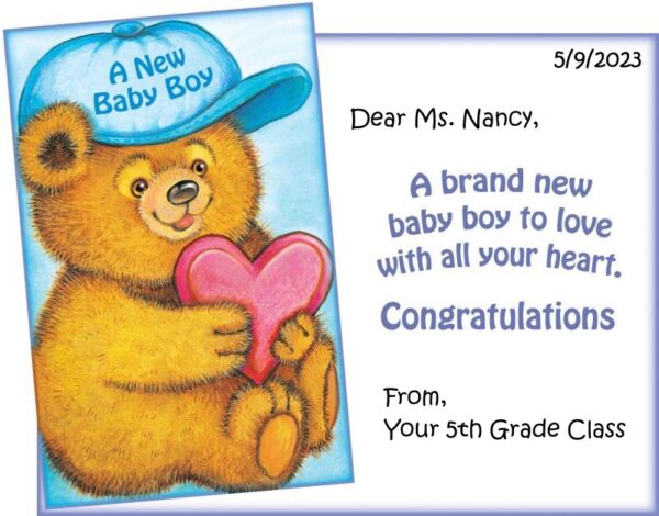 A brand new baby boy to love Card
