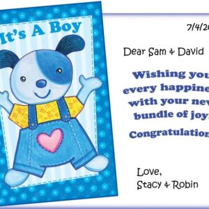 It’s A Boy… Wishing you every happiness Card