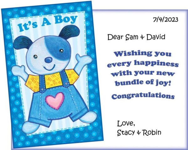 It’s A Boy… Wishing you every happiness Card