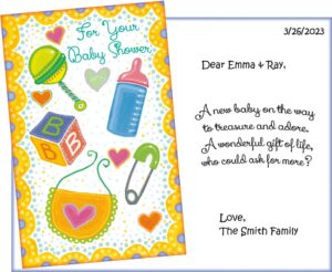 For Your Baby Shower… A new baby on the way
