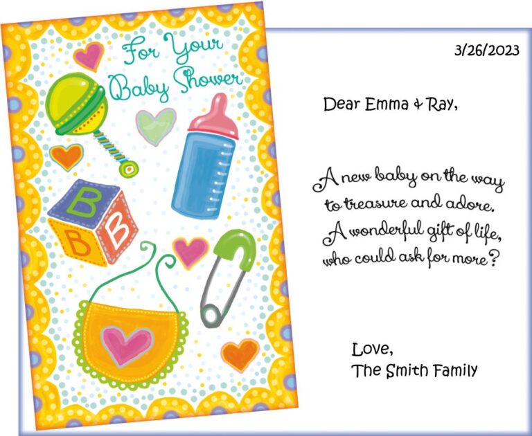 For Your Baby Shower… A new baby on the way