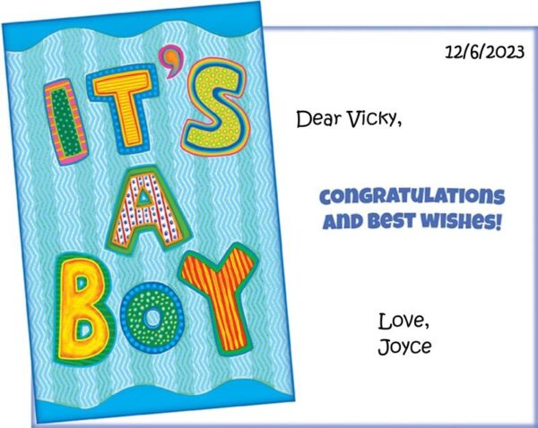 It's A Boy Greeting Card
