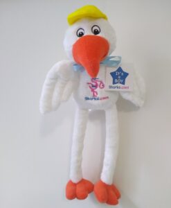 Plush Boy Stork Keepsake