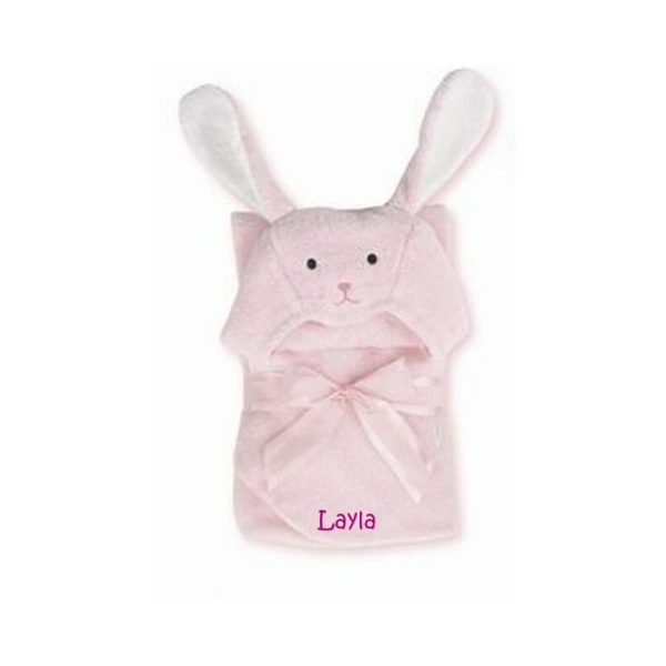 Bunny Hugs Personalized Hooded Bath Towel