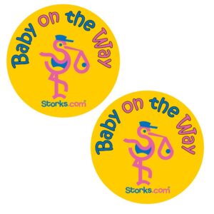 Baby on the Way Round Stickers