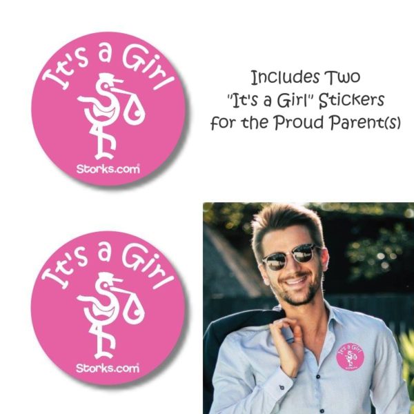Includes Two "It's a Girl" Stickers