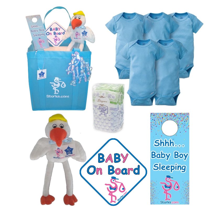 Blue Bodysuits Gift Bundle for Boys