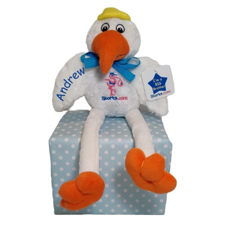 Personalized Plush Stork Keepsake for Big Brother