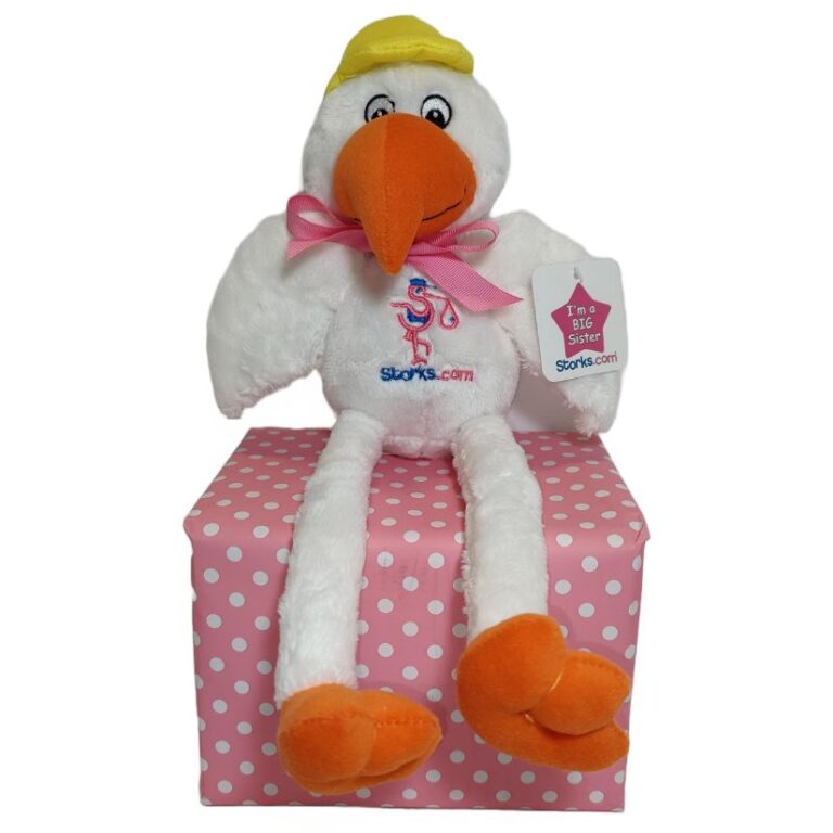 Plush Stork Keepsake for Big Sister