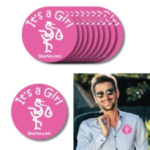Announcement Stickers Girl