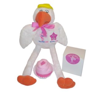 Stork and Cupcake Gift for Girls