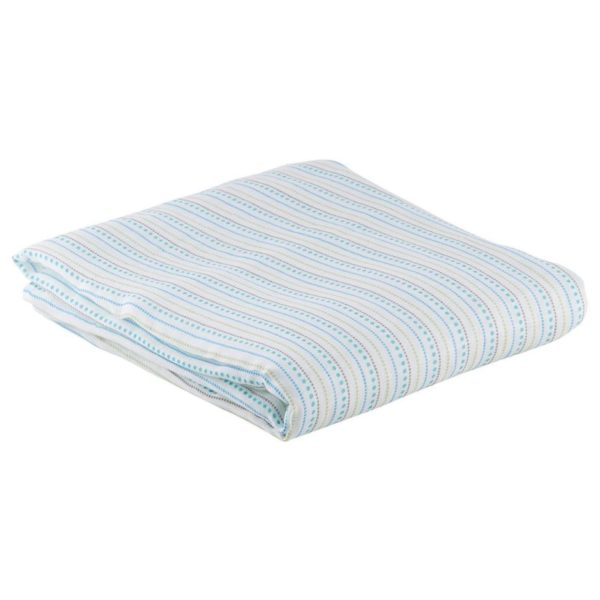 Swaddle Blanket Bamboo Cotton Blue Dots