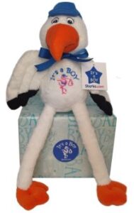 It's a BOY Plush Stork Gift Box