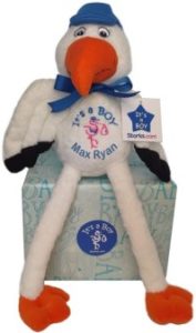 Personalized Boy Plush Stork