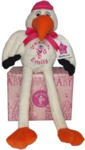 Personalized Girl Plush Stork