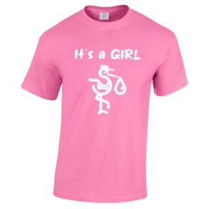 Stork T-Shirt Pink It's a GIRL