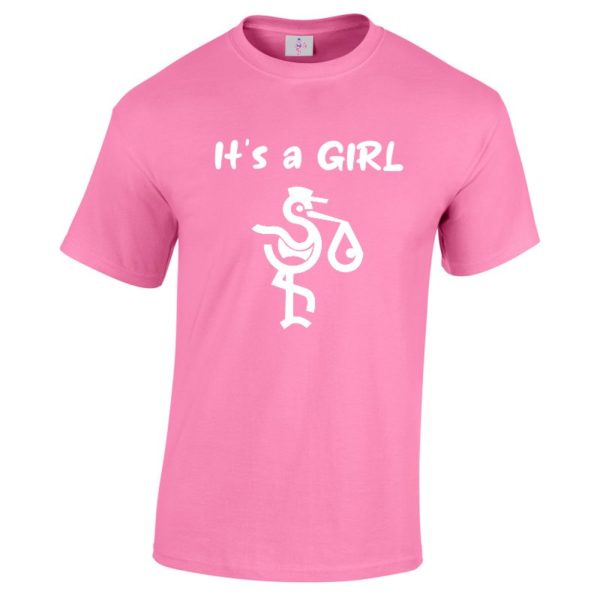 Stork T-Shirt Pink It's a GIRL