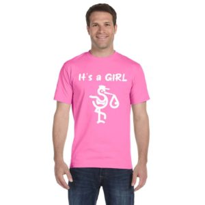 Stork T-Shirt Pink It's a GIRL Front