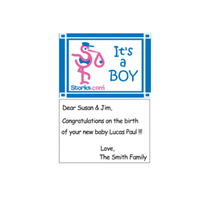 Note Card with Personal Message for Boys