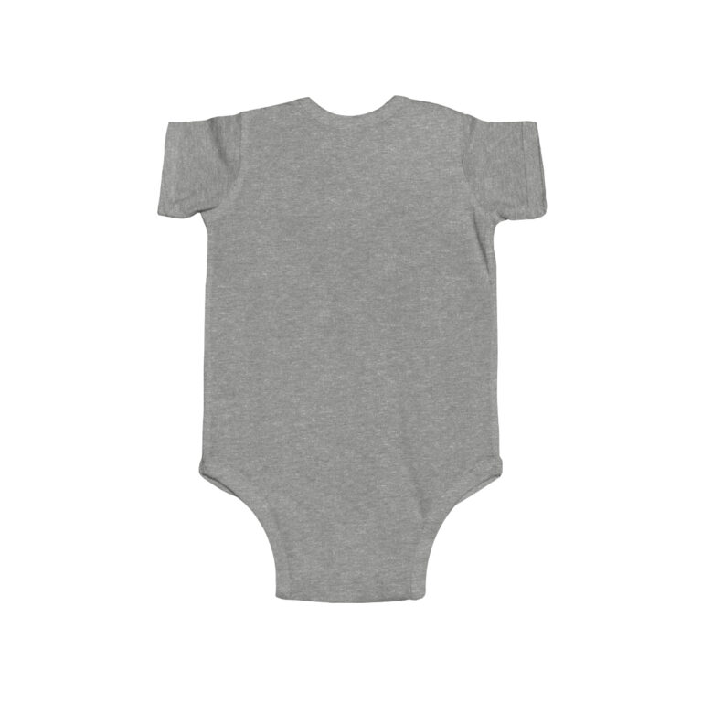 Personalized Infant Jersey Bodysuit Neutral Gray - Image 2