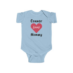 Personalized Infant Bodysuit in Baby Blue