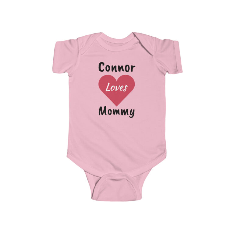 Personalized Infant Bodysuit in Girlie Pink