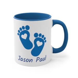 Personalized Footprint Boys Mug