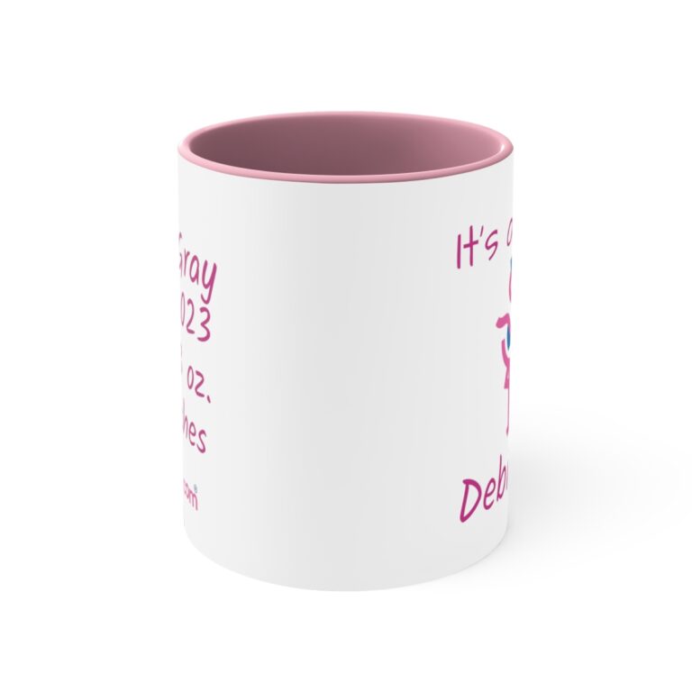 It's a GIRL Pink/White Personalized Stork Mug - Image 2
