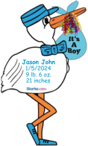 Personalized Stork Sign Baby Boy