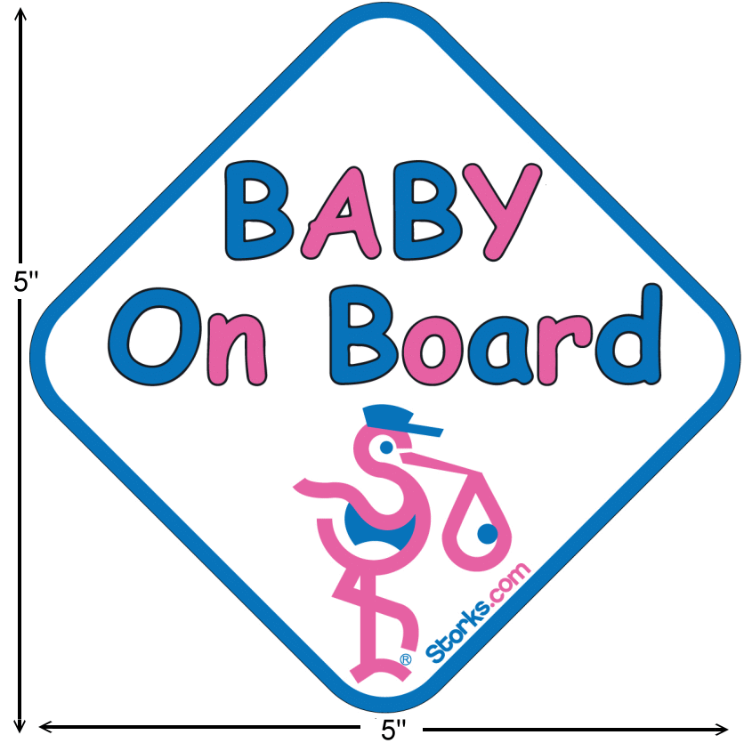 Baby On Board 5" x 5" Decal