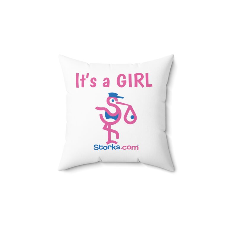 Personalized Baby Girl Birth Stats Pillow - Image 2