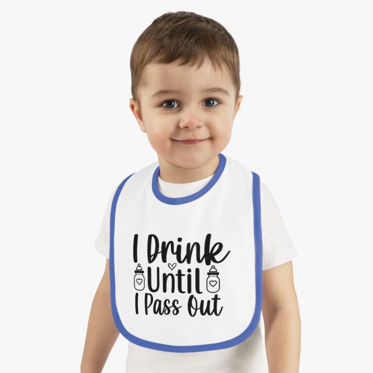 I Drink Until I Pass Out Contrast Trim Bib - Image 14