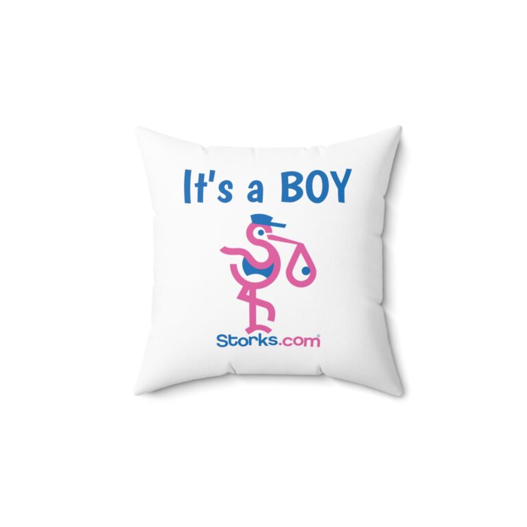 Personalized Baby Boy Birth Stats Pillow - Image 2