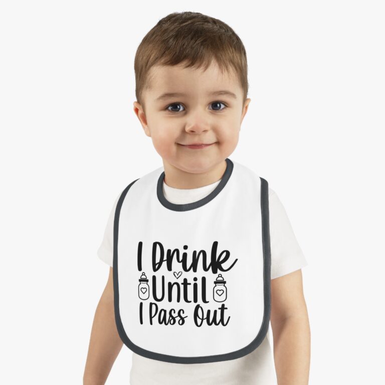 I Drink Until I Pass Out Contrast Trim Bib - Image 2
