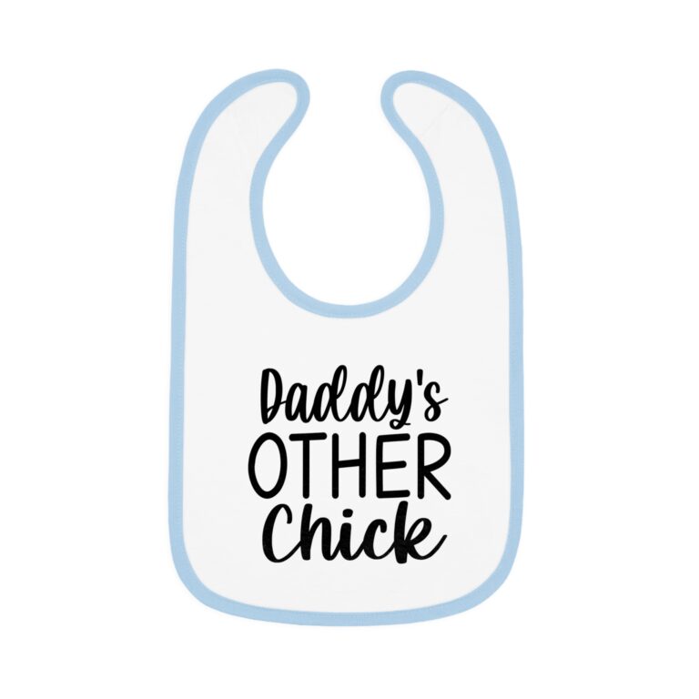 Daddy's Other Chick Contrast Trim Bib - Image 4
