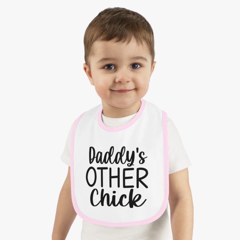 Daddy's Other Chick Contrast Trim Bib - Image 8