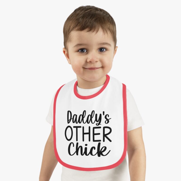 Daddy's Other Chick Contrast Trim Bib - Image 11