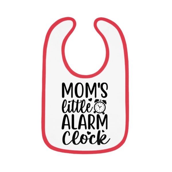 Mom's Little Alarm Clock Red Bib