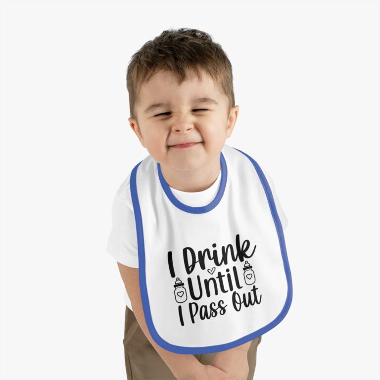 I Drink Until I Pass Out Contrast Trim Bib - Image 15