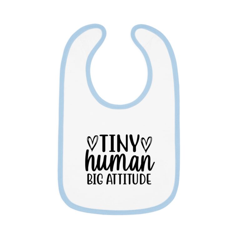 Tiny Human Big Attitude Contrast Trim Bib - Image 4